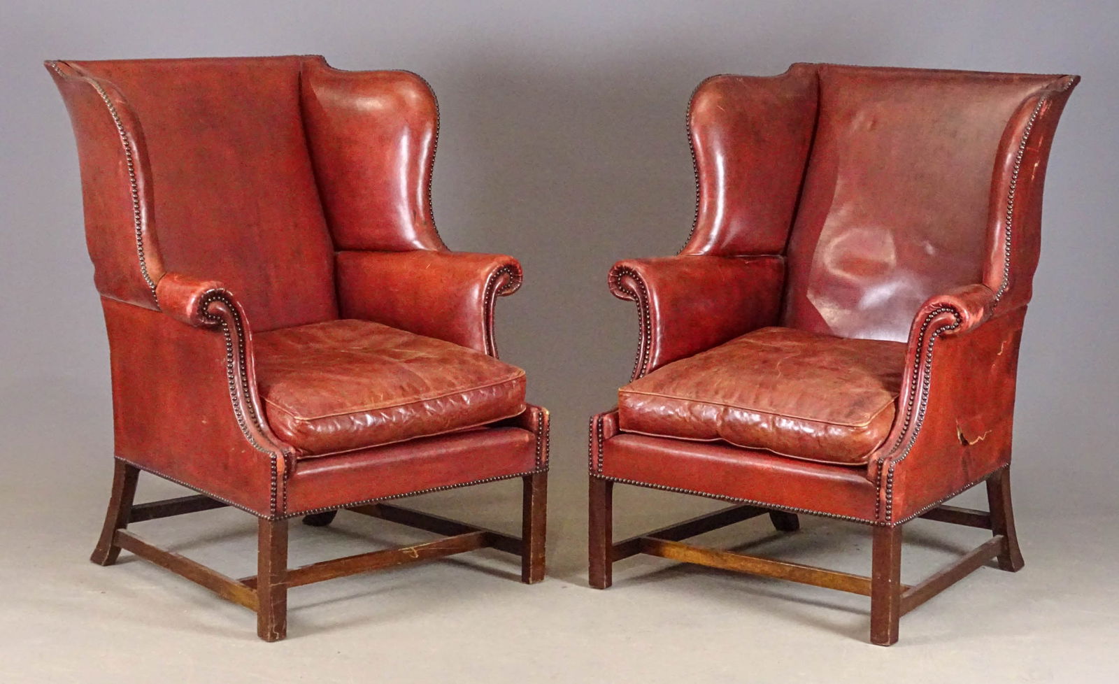 Pair Chippendale Style Wing Chairs (1 of 10)