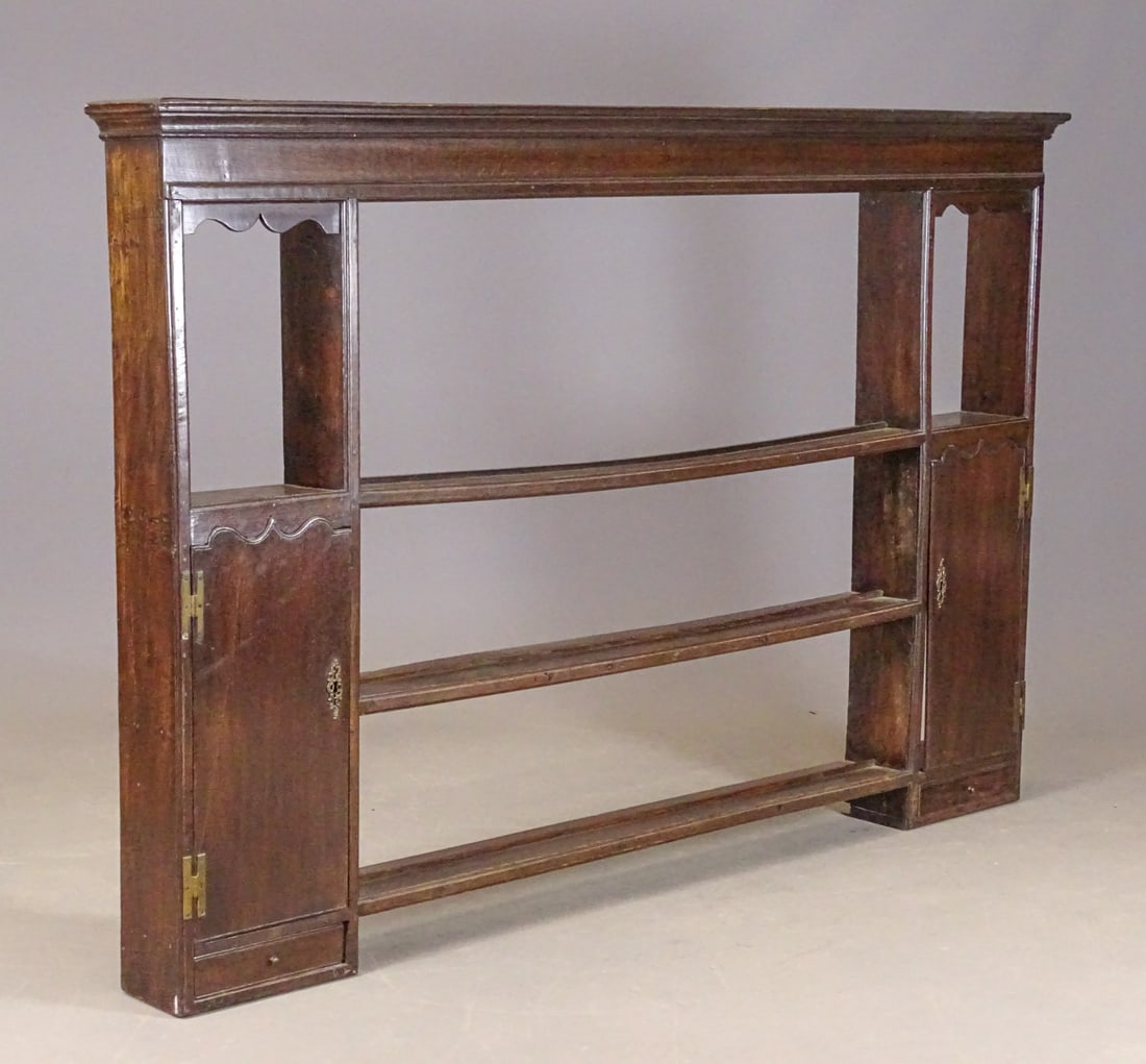 Welsh Cupboard Top: Early Welsh cupboard top. 75" x 7" x 48" Ht..