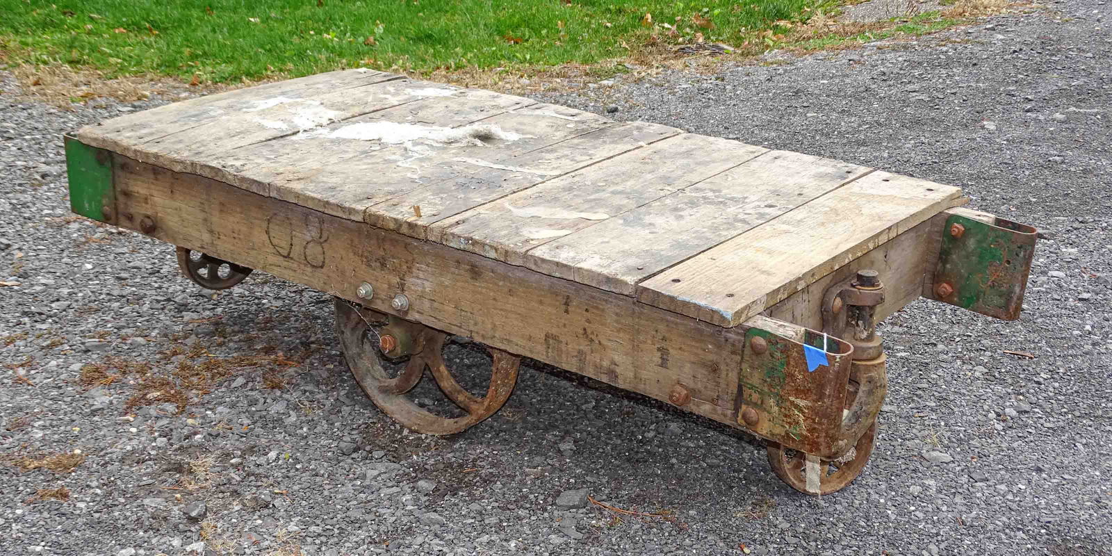 Railroad Cart: Railroad cart. 53" x 24" x 15".