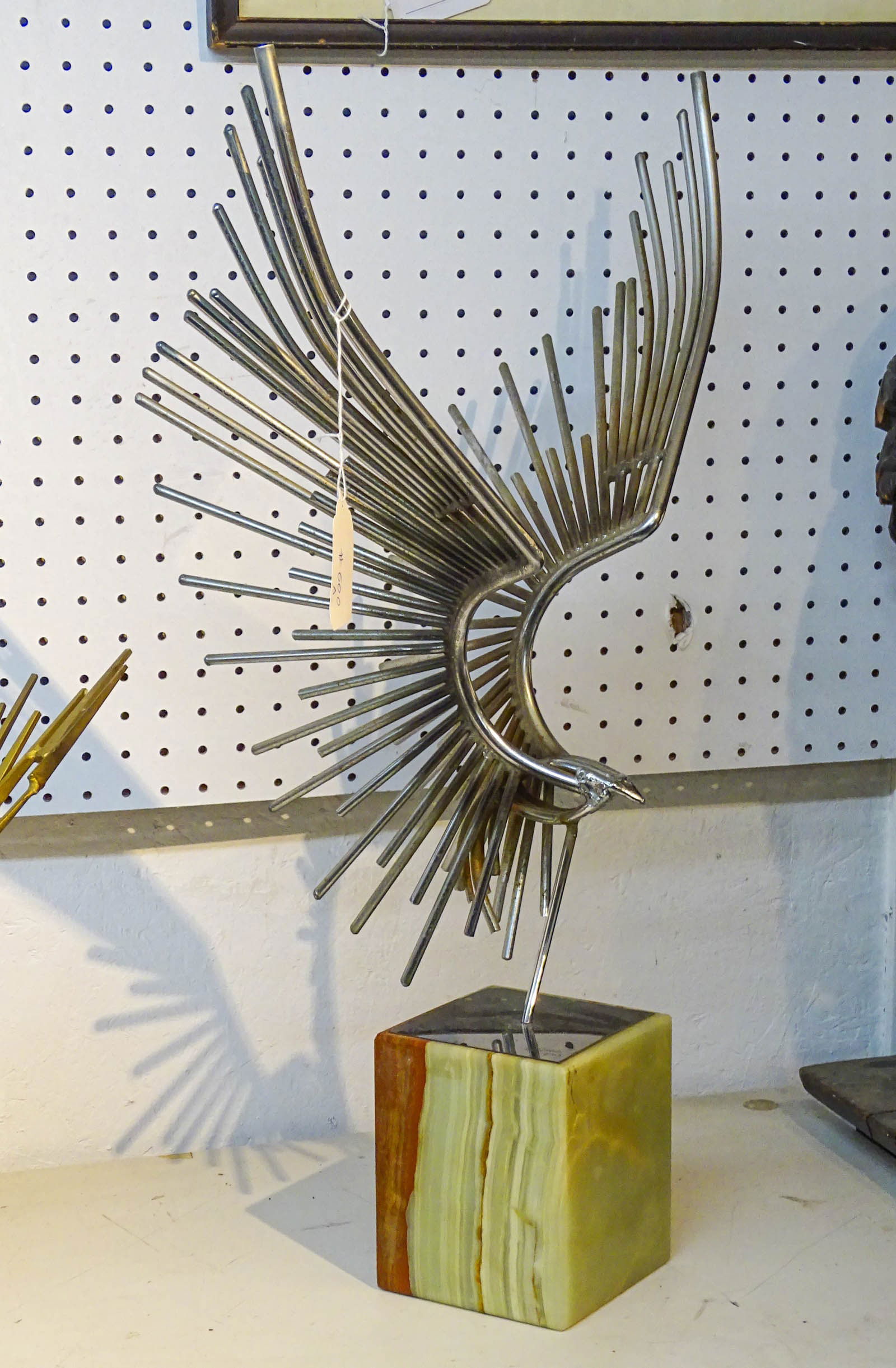 Curtis Jere Mid Century Eagle: Curtis Jere mid century eagle on marble base.