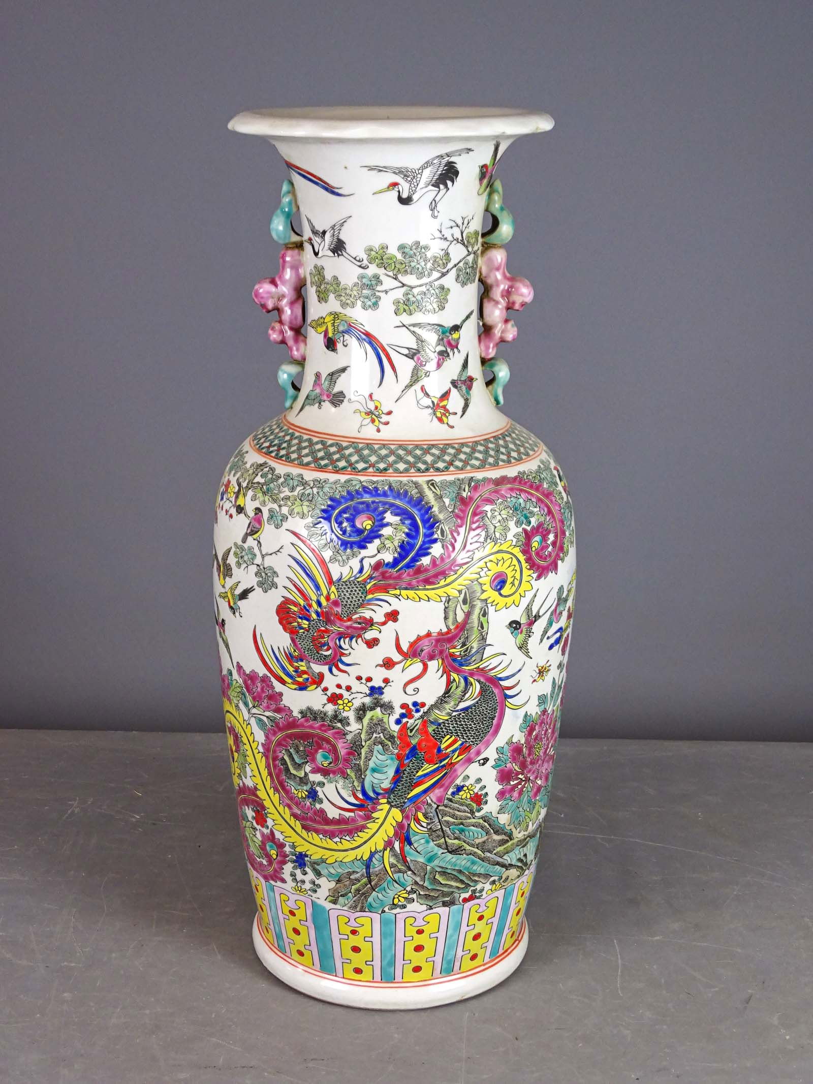 Large Chinese Vase: Large Chinese porcelain vase (24" Ht.).