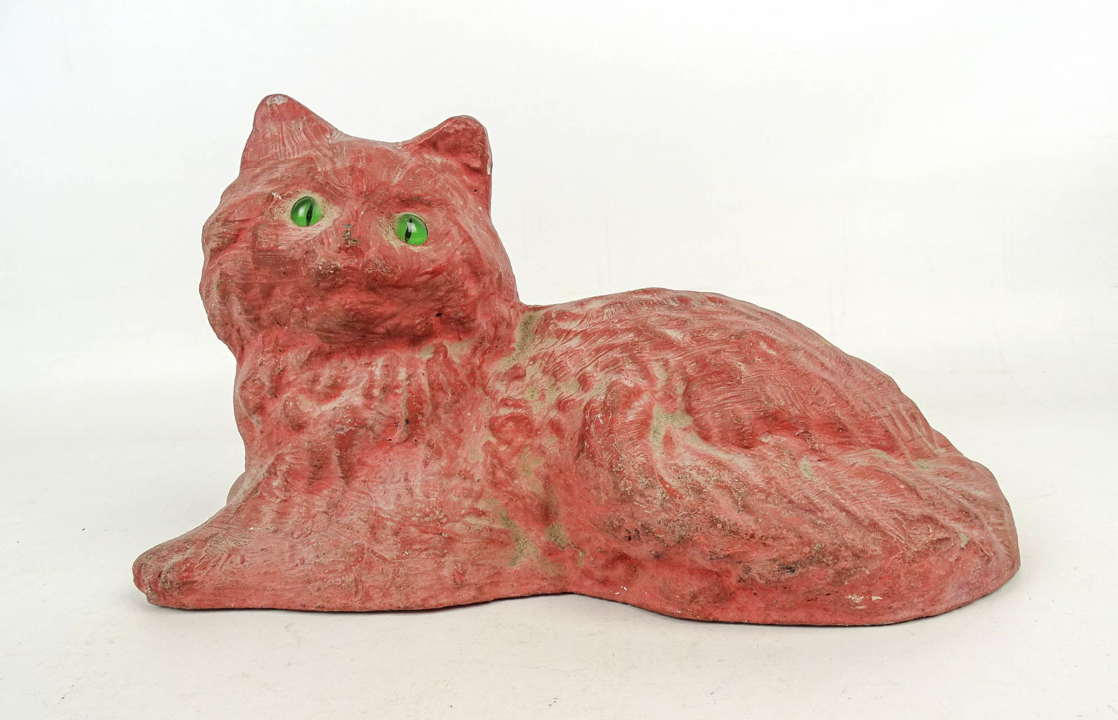 Poured Stone Cat: Poured stone cat (11" x 5" x 6 1/2" Ht.).