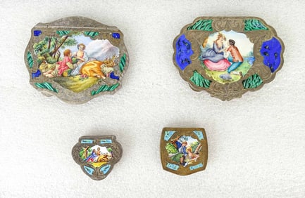Enameled Dresser Set