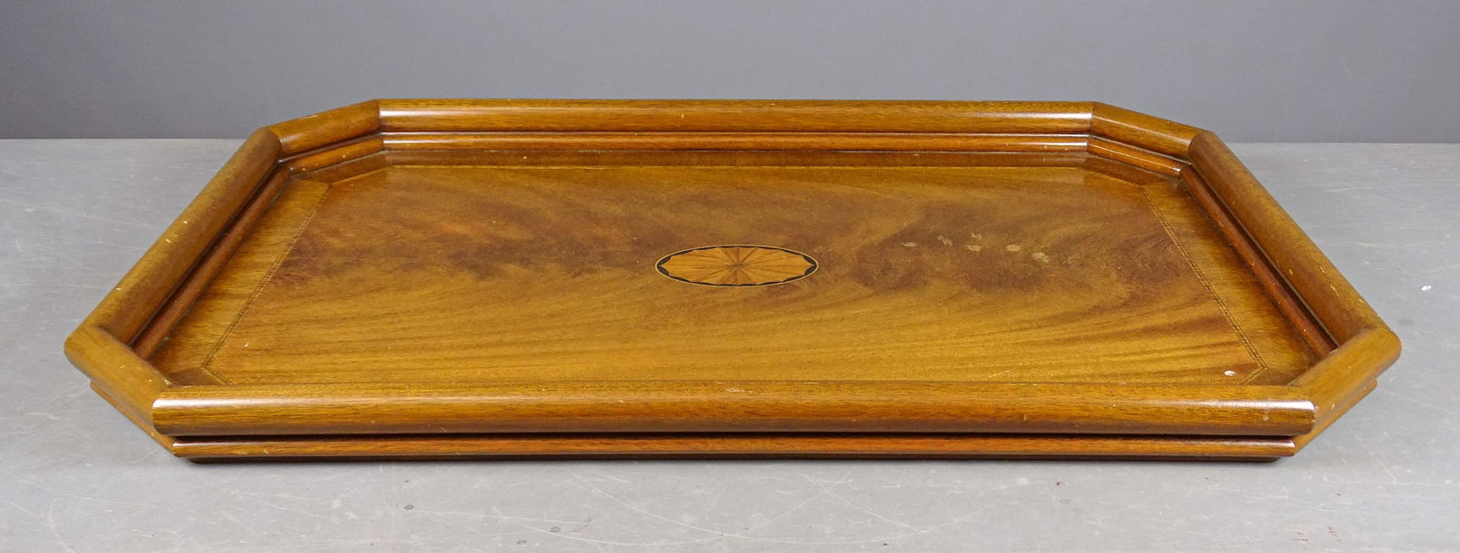 Mahogany Inlaid Butlers Tray (1 of 6)