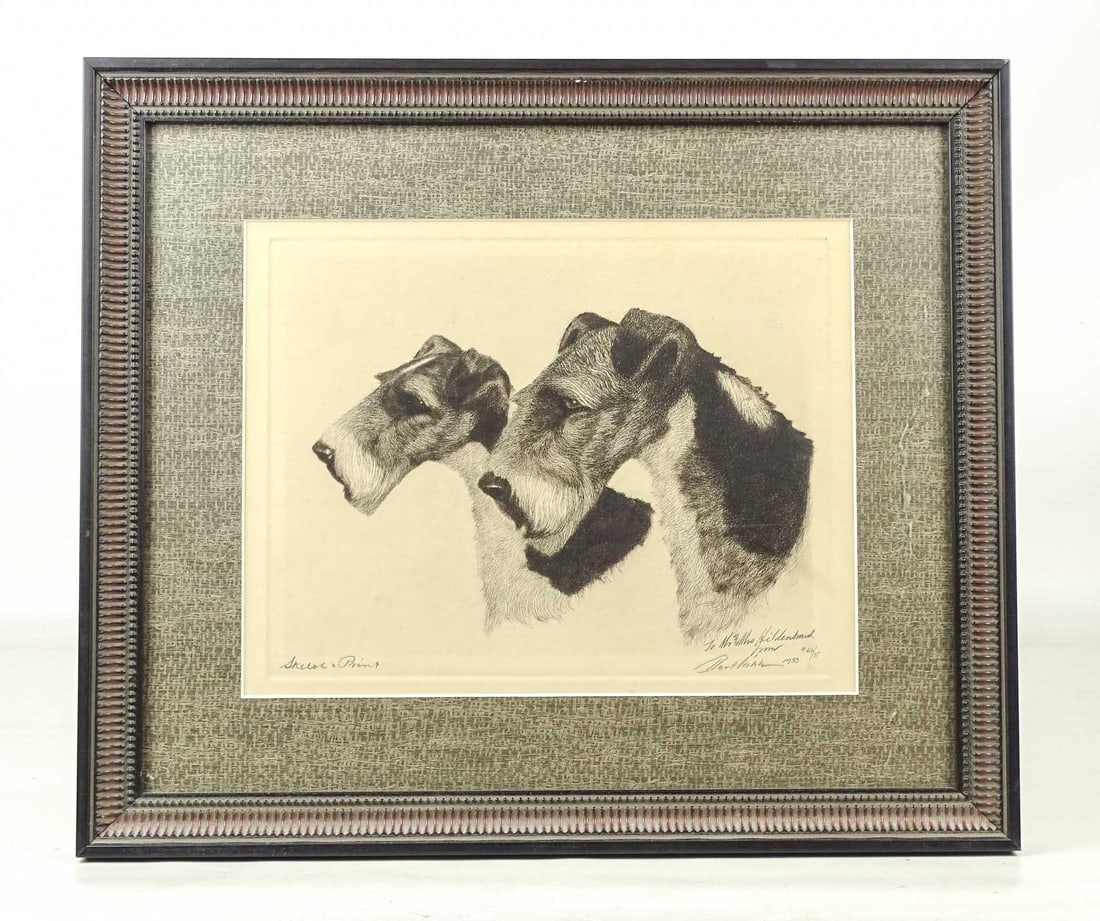 1930's Etching of Dogs (1 of 6)