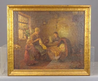 Painting: 19th c. Interior Subject