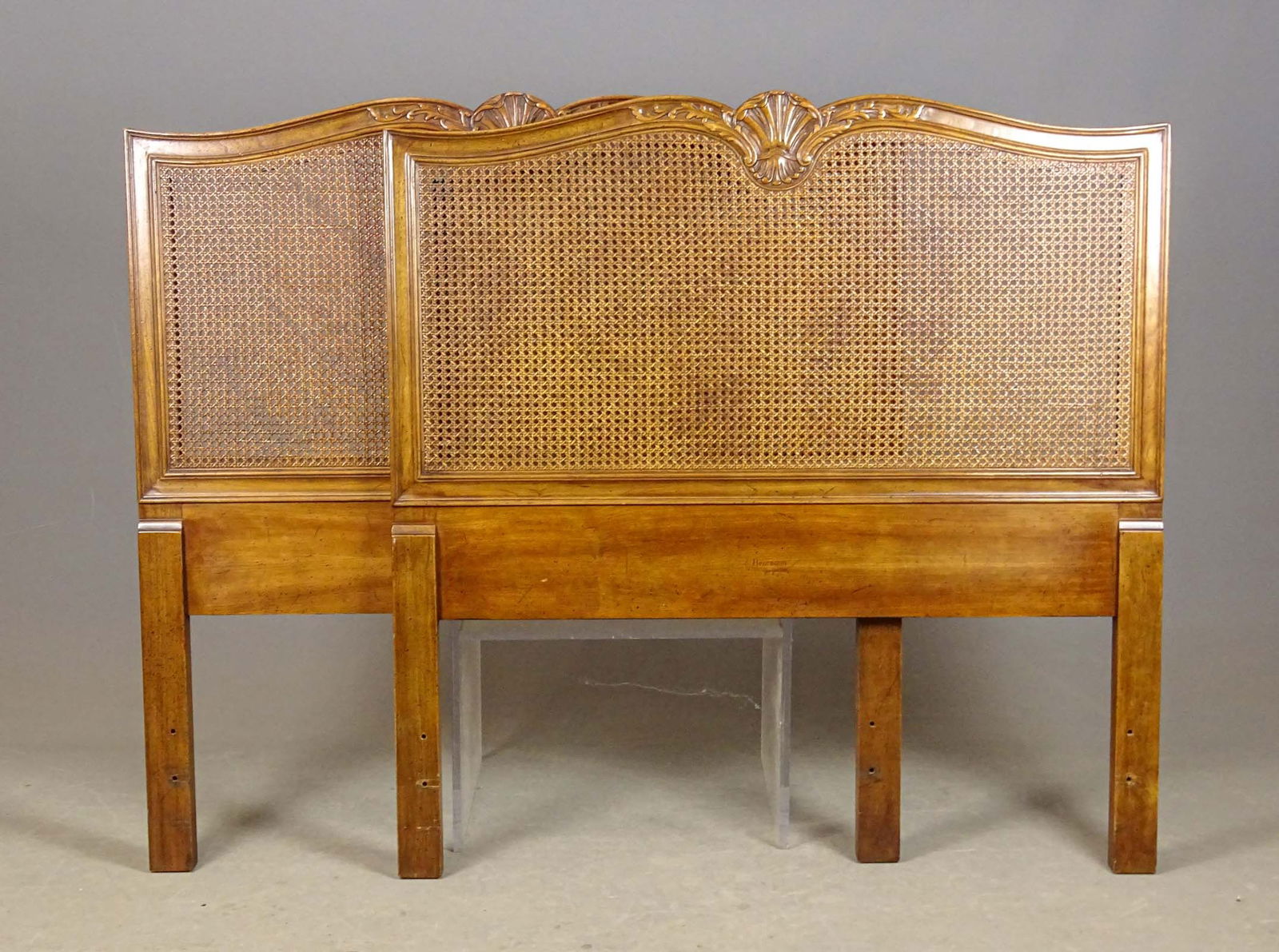 Hendredon Caned Bed: Hendredon French style caned bed. No rails. Each section 39 1/2" x 40 1/2".