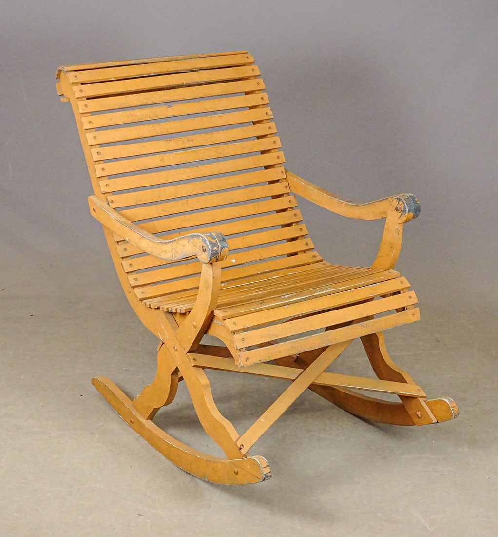 Canadian Porch Rocker: Canadian porch rocker. 17" seat Ht., 34" overall Ht..