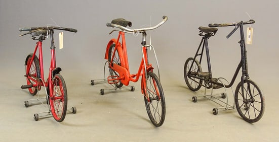 Lot of 3 Early Child's Bicycles.