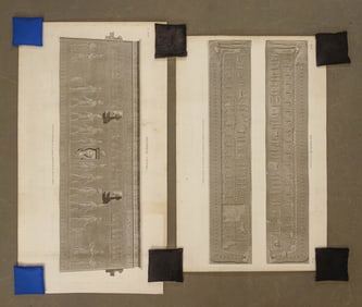 Dendera Antique Egypt Print Pair