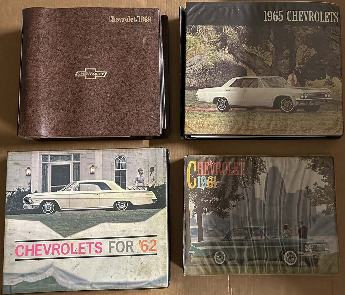 Four Chevrolet Dealer Albums: Four Chevrolet dealer albums - 1961, 1962, 1965, 1969.