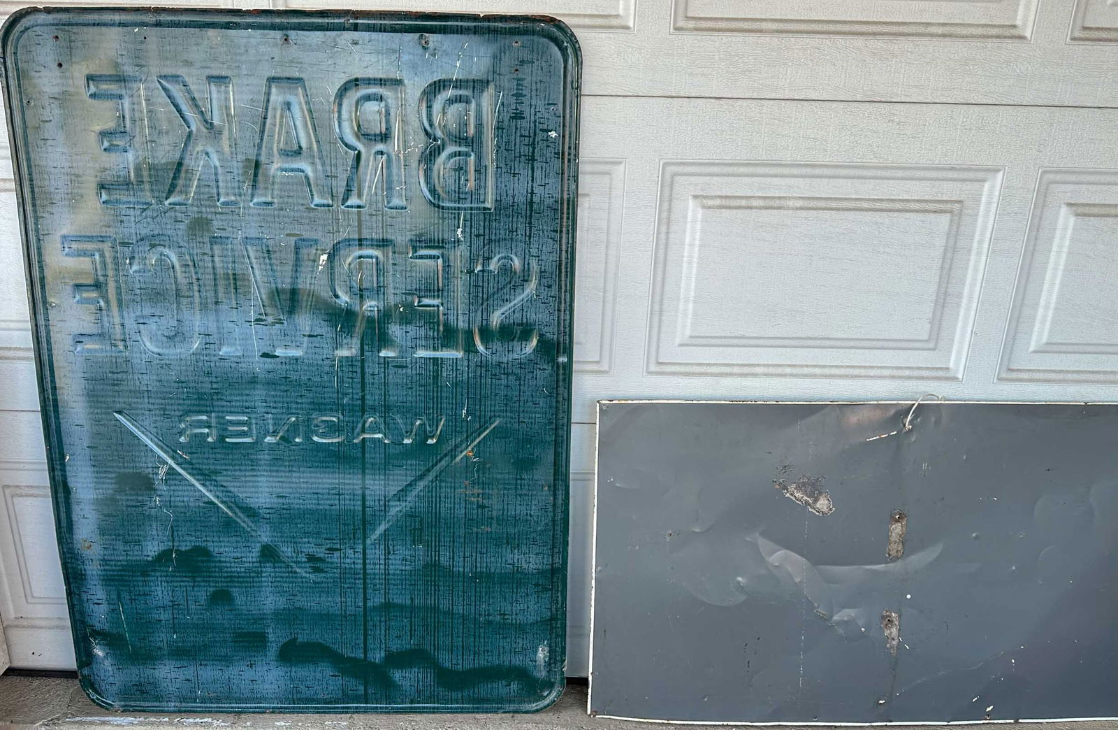 Two Painted Tin Signs - 2