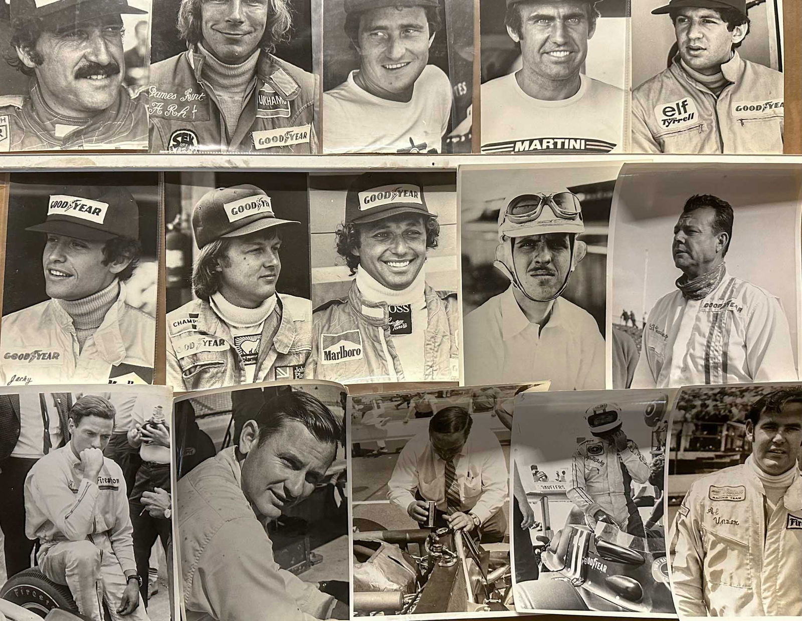 Race Photos: Race related driver portrait photos, US and International GP drivers, most are 8 x 10, approx 120 (+). Marty Himes Racing Museum Collection Bay Shore New York.