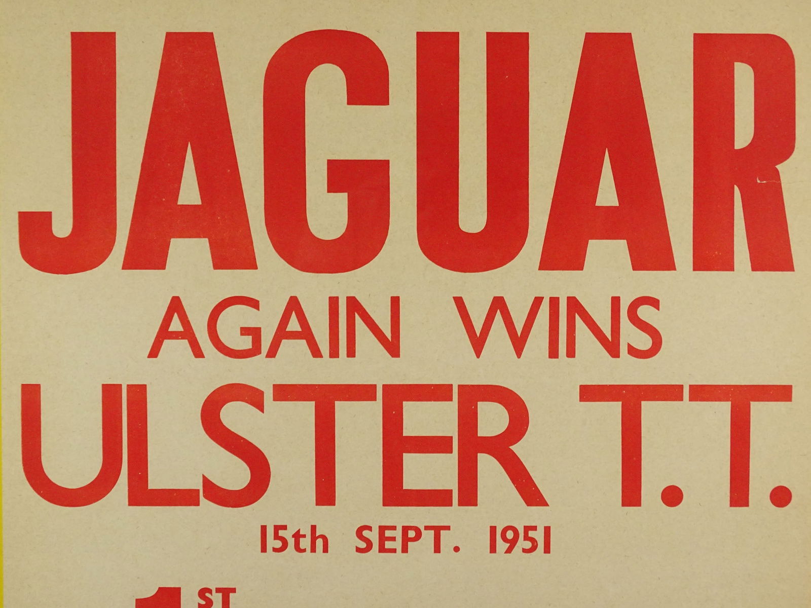 Jaguar Auto Racing Poster - 3