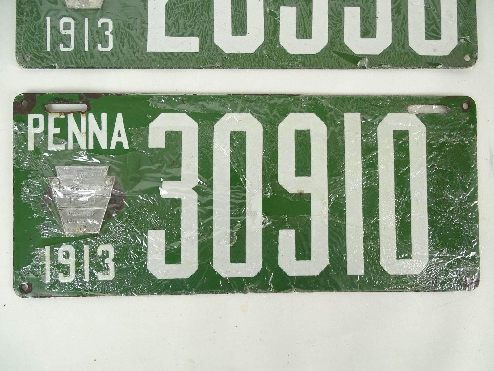 Auto License Plates, 1913 - 3