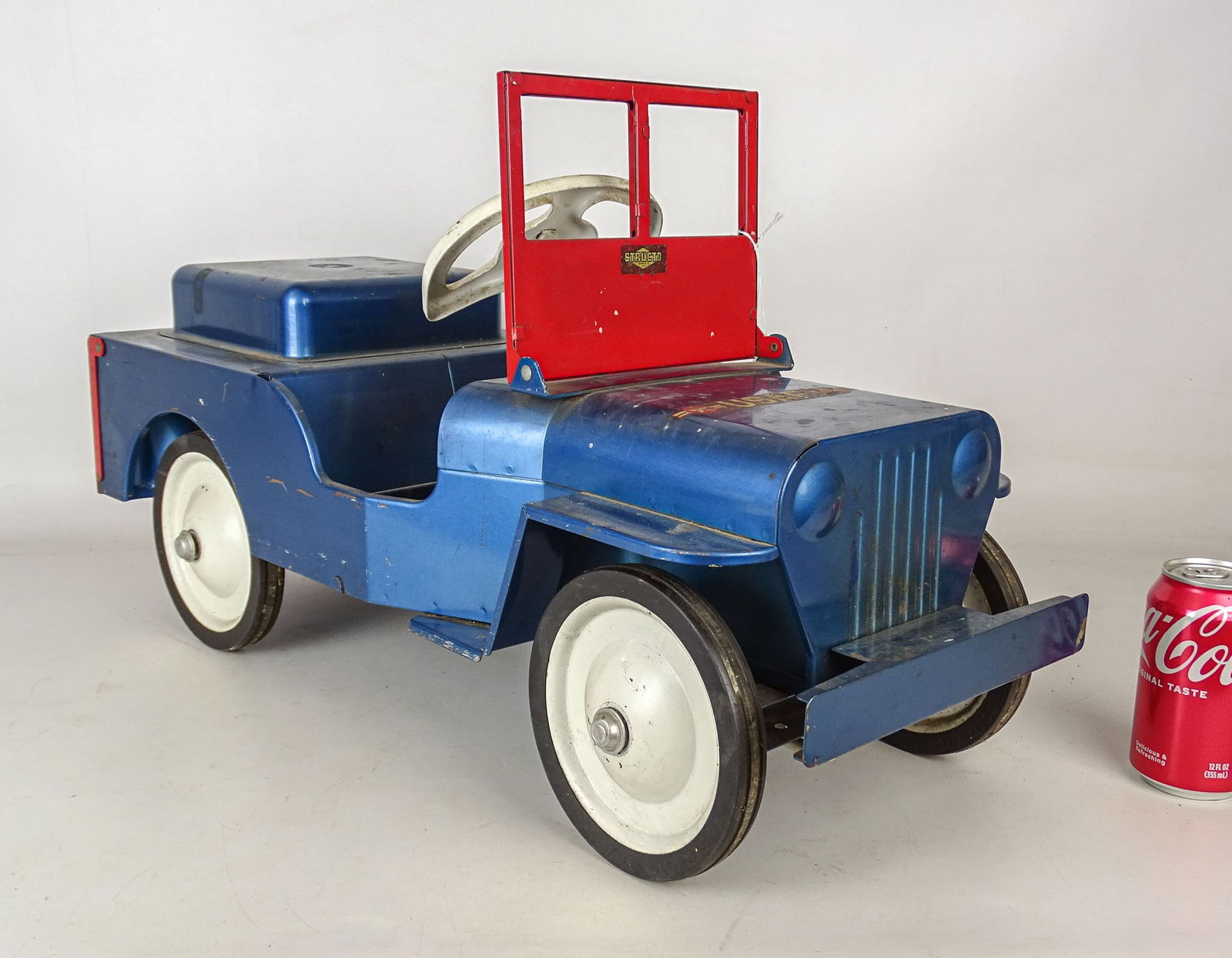 Pressed Steel Truck: Strutco pressed steel truck "USAF". 26" L., 15" Ht.. Meltz Collection, Columbia County New York.