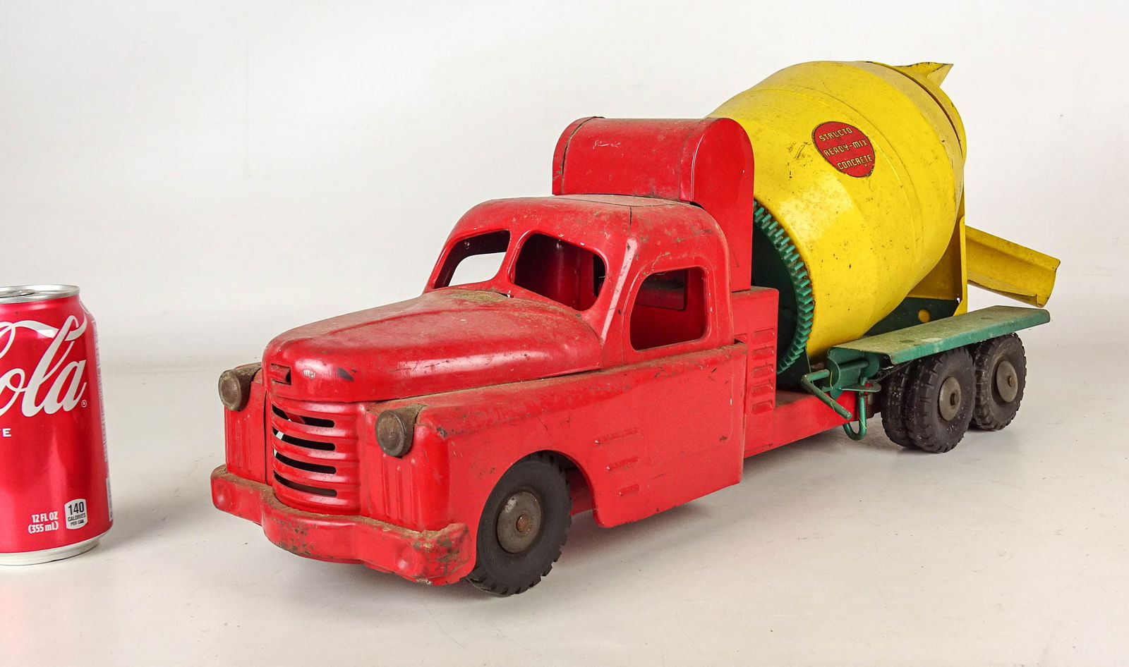 Strutco Toy Truck: Strutco pressed steel truck "USAF". 26" L., 15" Ht.. Meltz Collection, Columbia County New York.