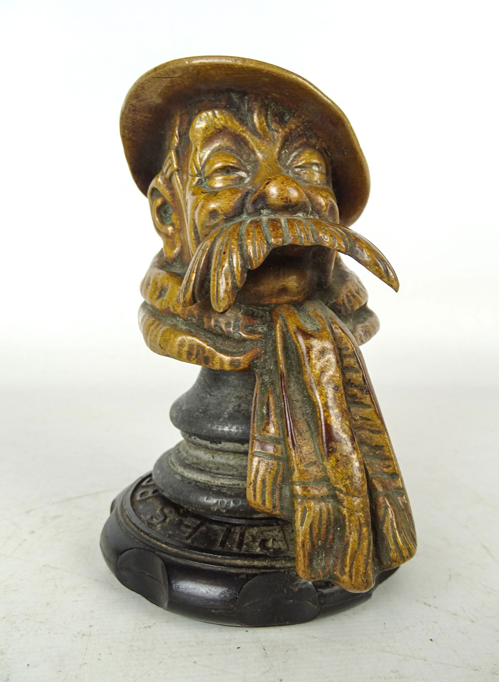 Bruce Bairnfather Radiator Mascot: Bruce Bairnfather radiator mascot, C. 1919. 5" Ht.