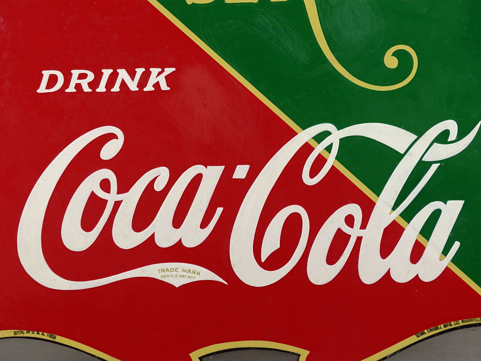 Coca-Cola Enameled Sign - 4