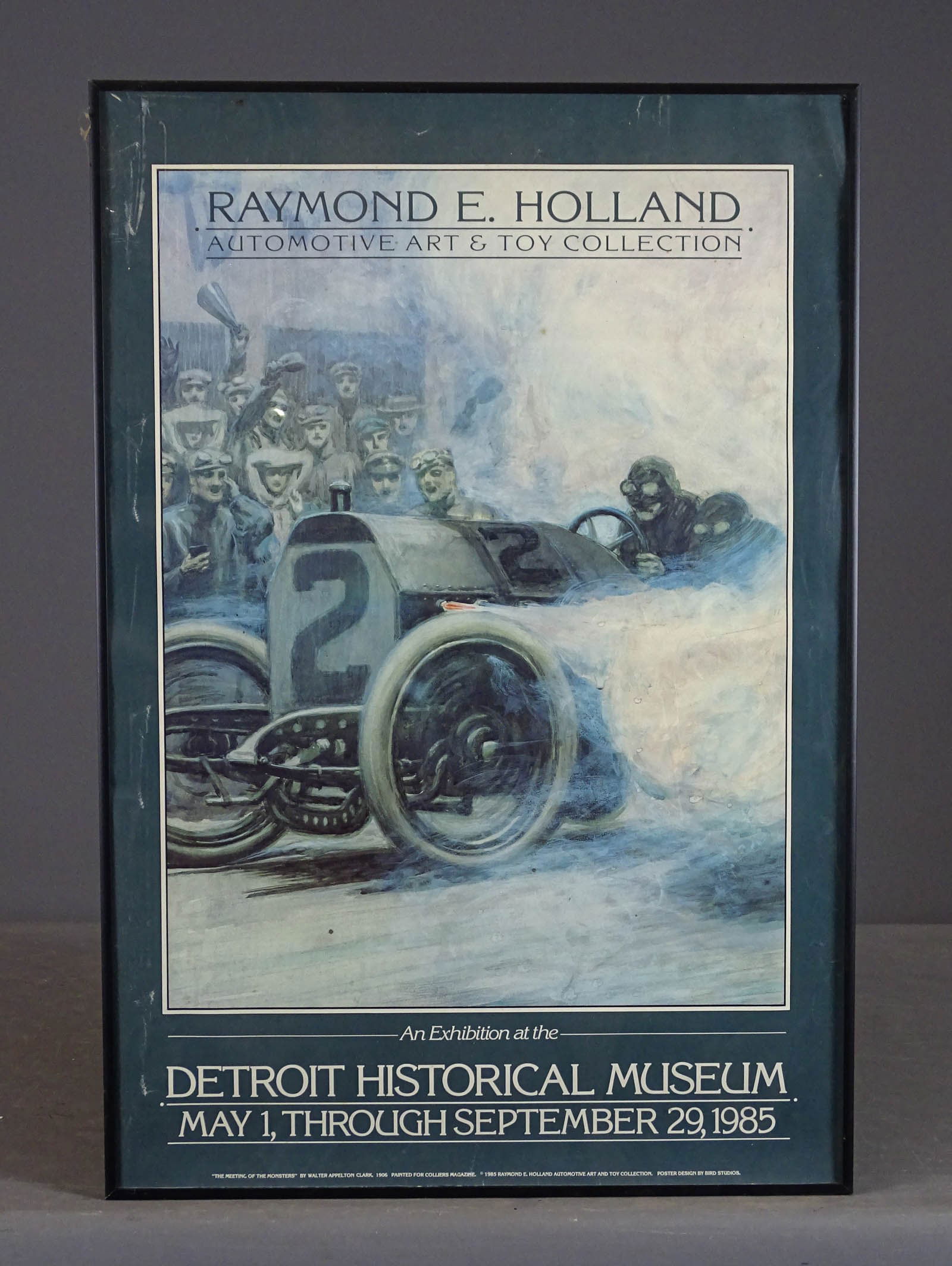 Museum Poster: Poster: "Raymond E. Holland" exhibition, Detroit Historical Museum 1985. Frame 28 1/4" x 19 1/4".