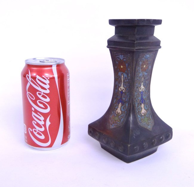 Asian Champleve Vase: Asian Champleve vase. 7" Ht.