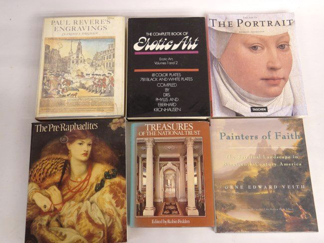 Book Lot: Book Lot: Over fifteen examples including art reference, "The Pre-Raphaelites", "Master Drawings" "Honore Daumier", "Paul Revere's Engravings" etc.