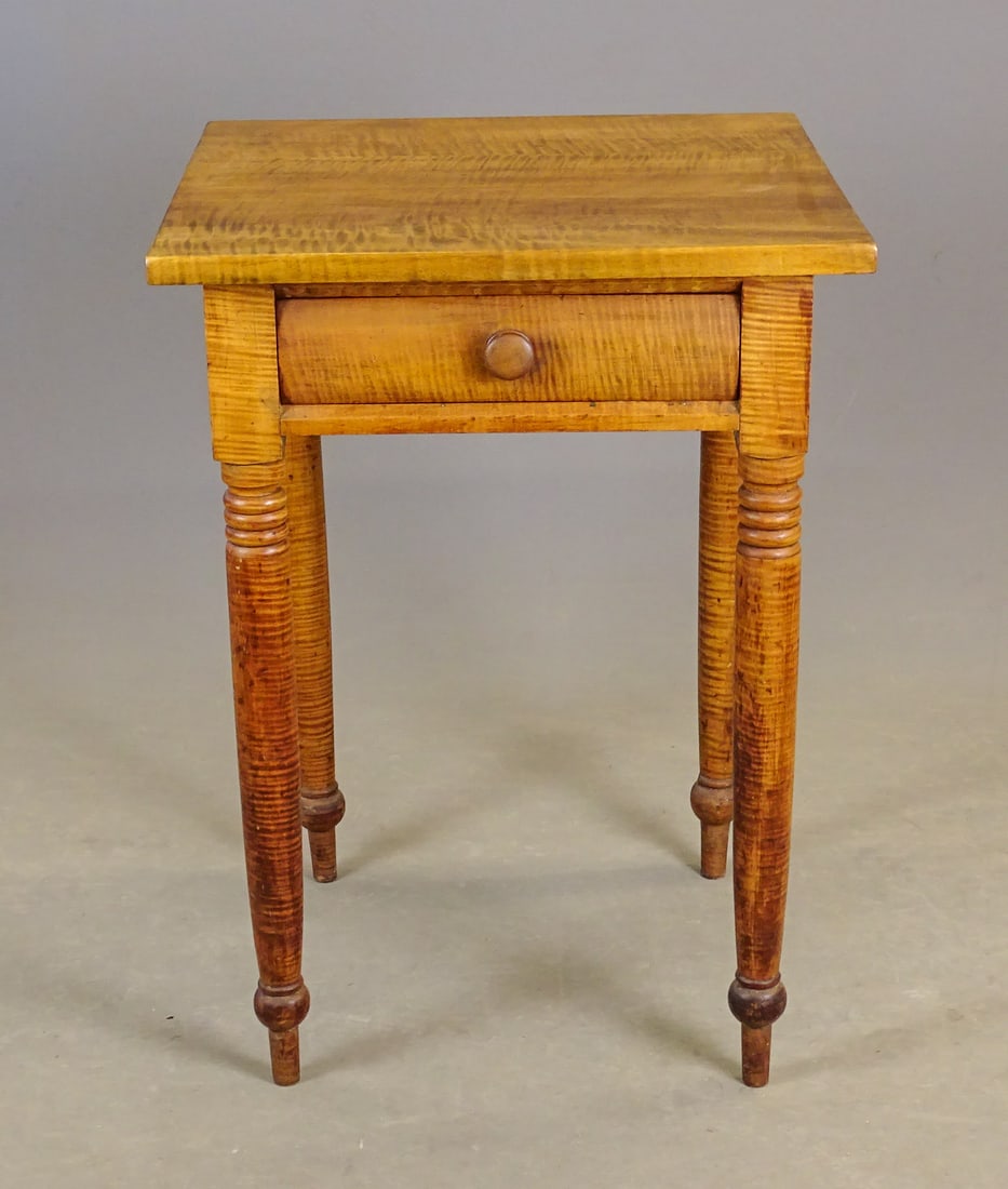 19th c. Figured Maple Stand - 2
