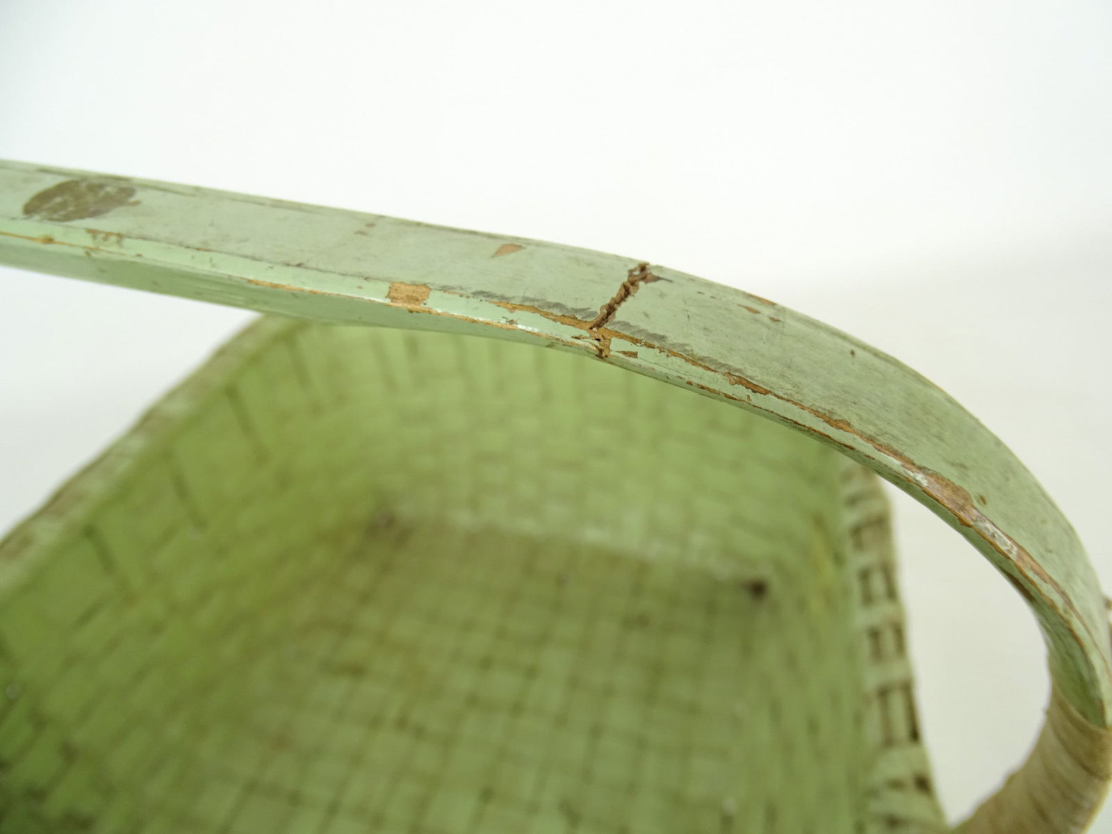 19th c. Painted Basket - 5