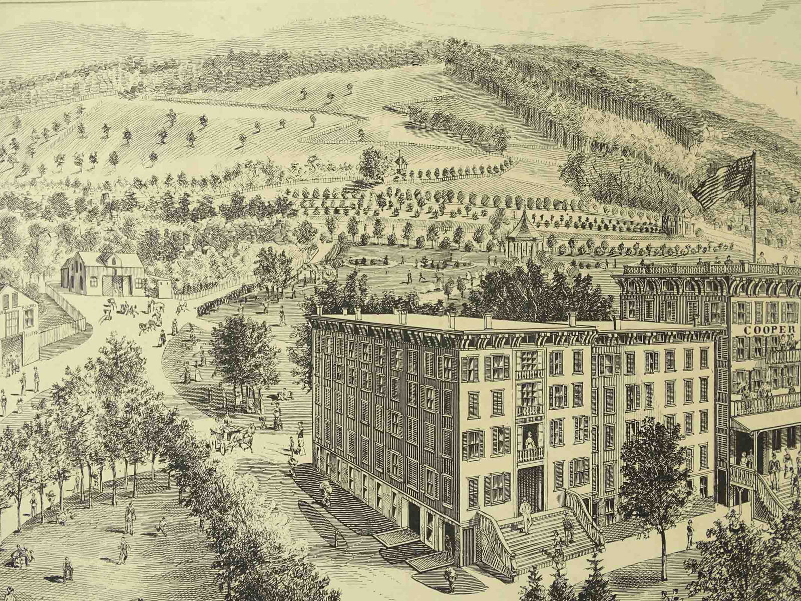 19th c. Print Cooperstown N.Y. - 3