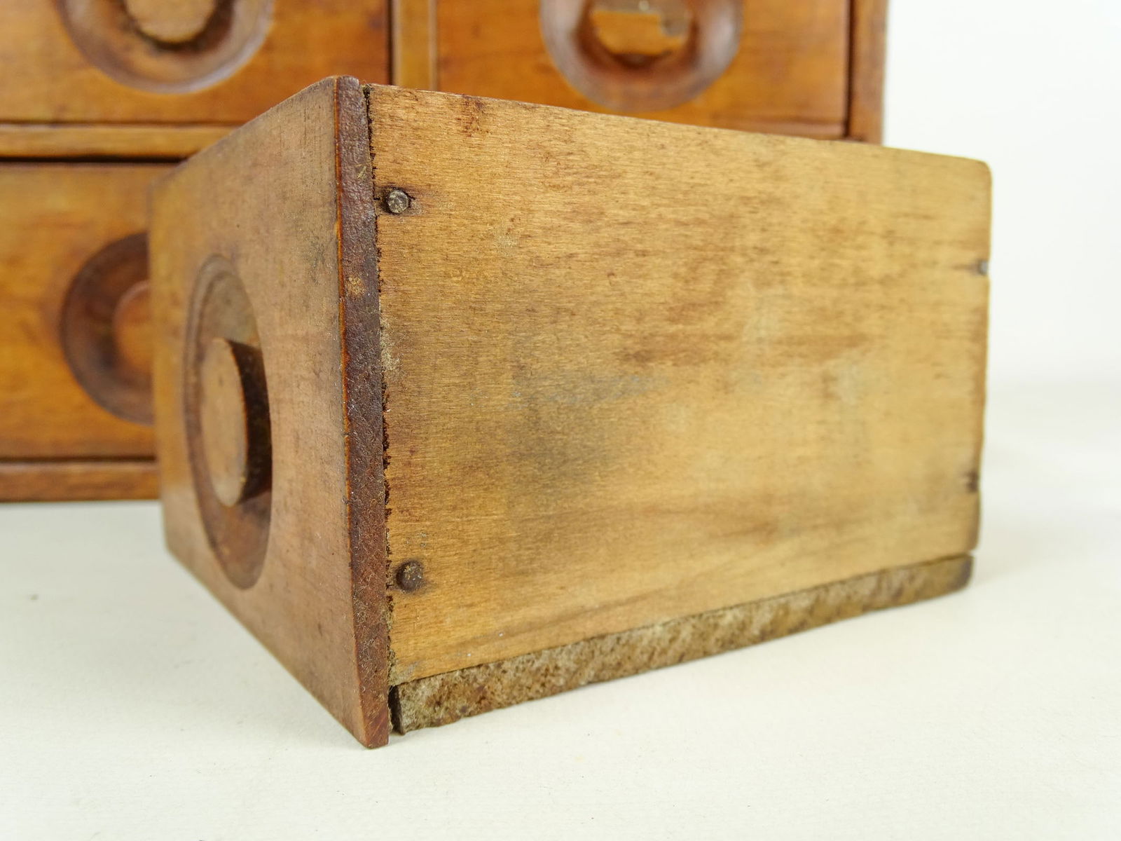 19th c. Wall Cabinet with Drawers - 4