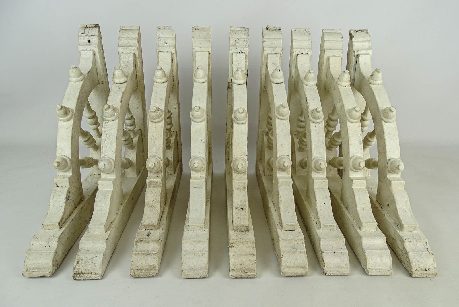 Antique Wooden Corbels: Lot of (9) wooden painted Corbels. Largest 14" x 12".