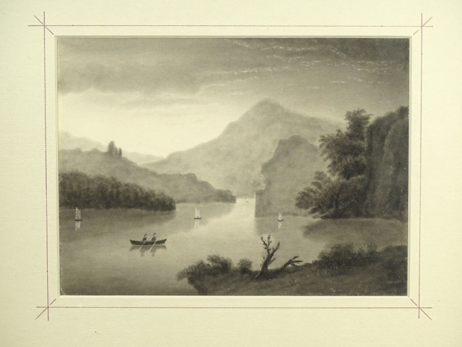 19th c. Sandpaper Drawing - 2