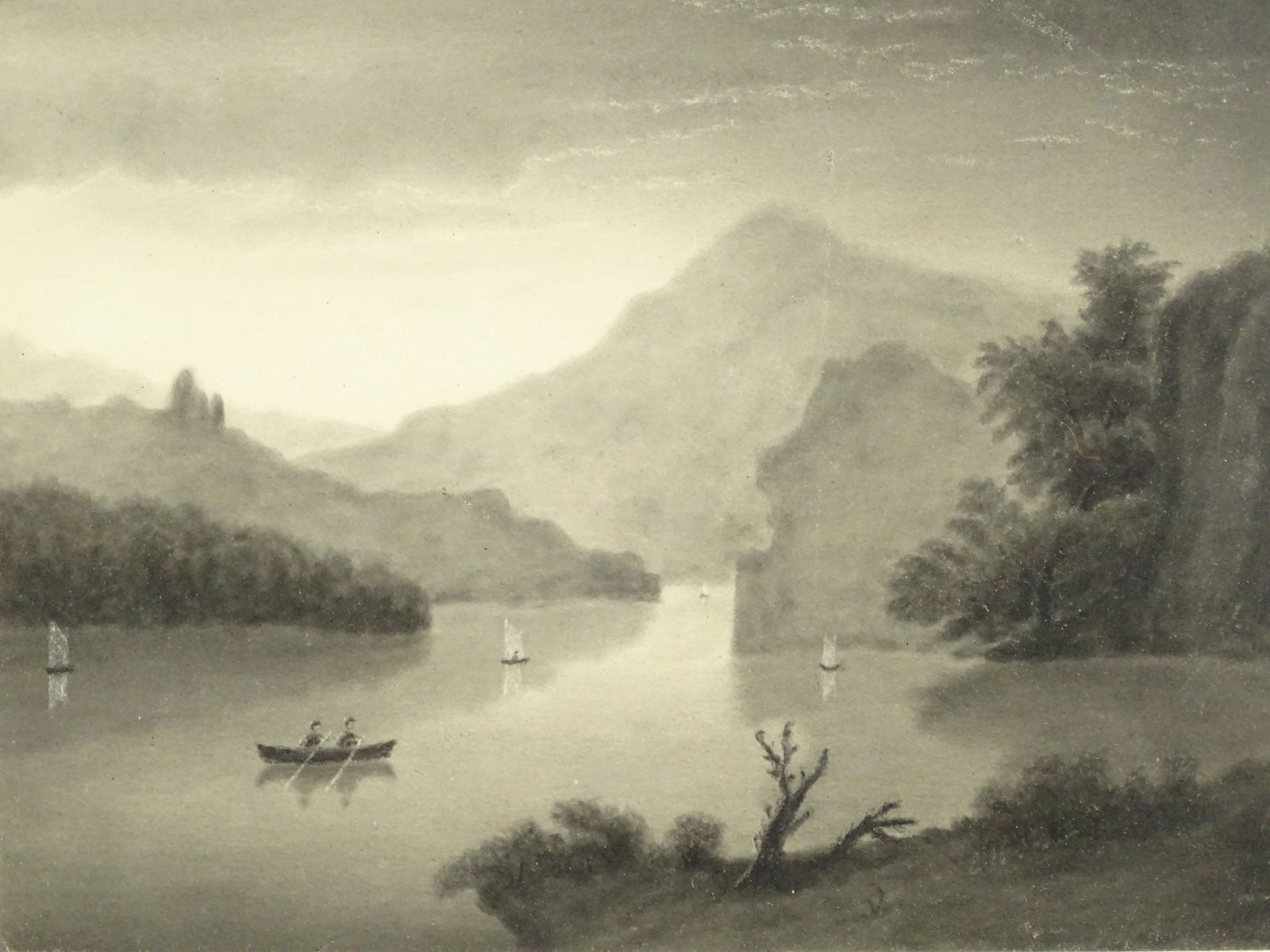 19th c. Sandpaper Drawing - 3