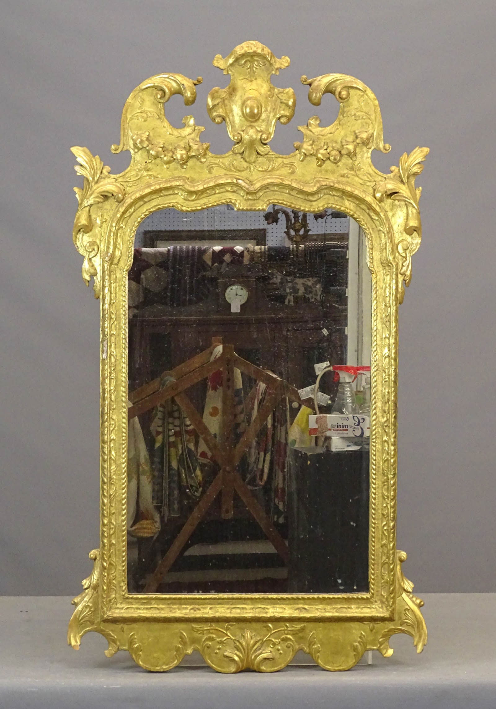 19th c. Continental Wall Mirror: 19th c. Continental wall mirror. 47" x 26".