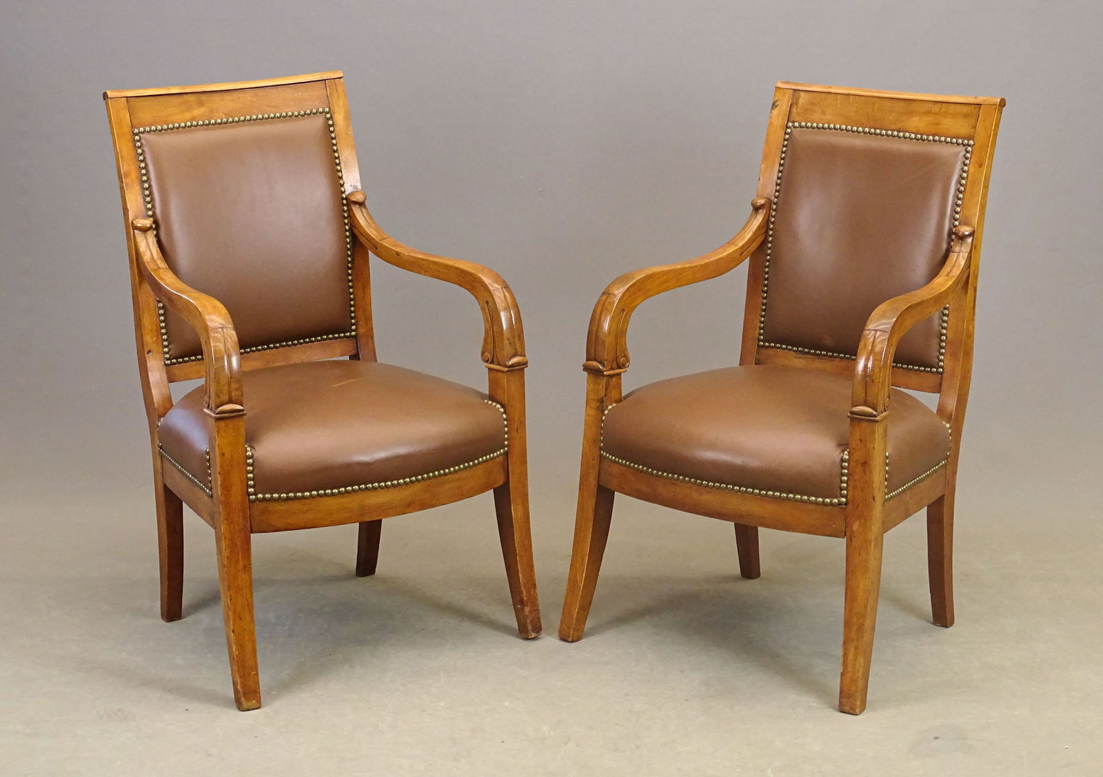 Pair 19th c. Fauteuil Chairs (1 of 6)