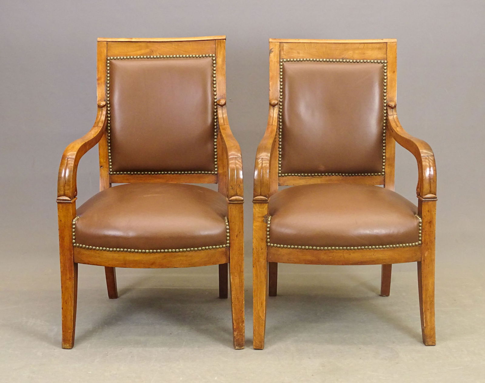 Pair 19th c. Fauteuil Chairs - 2