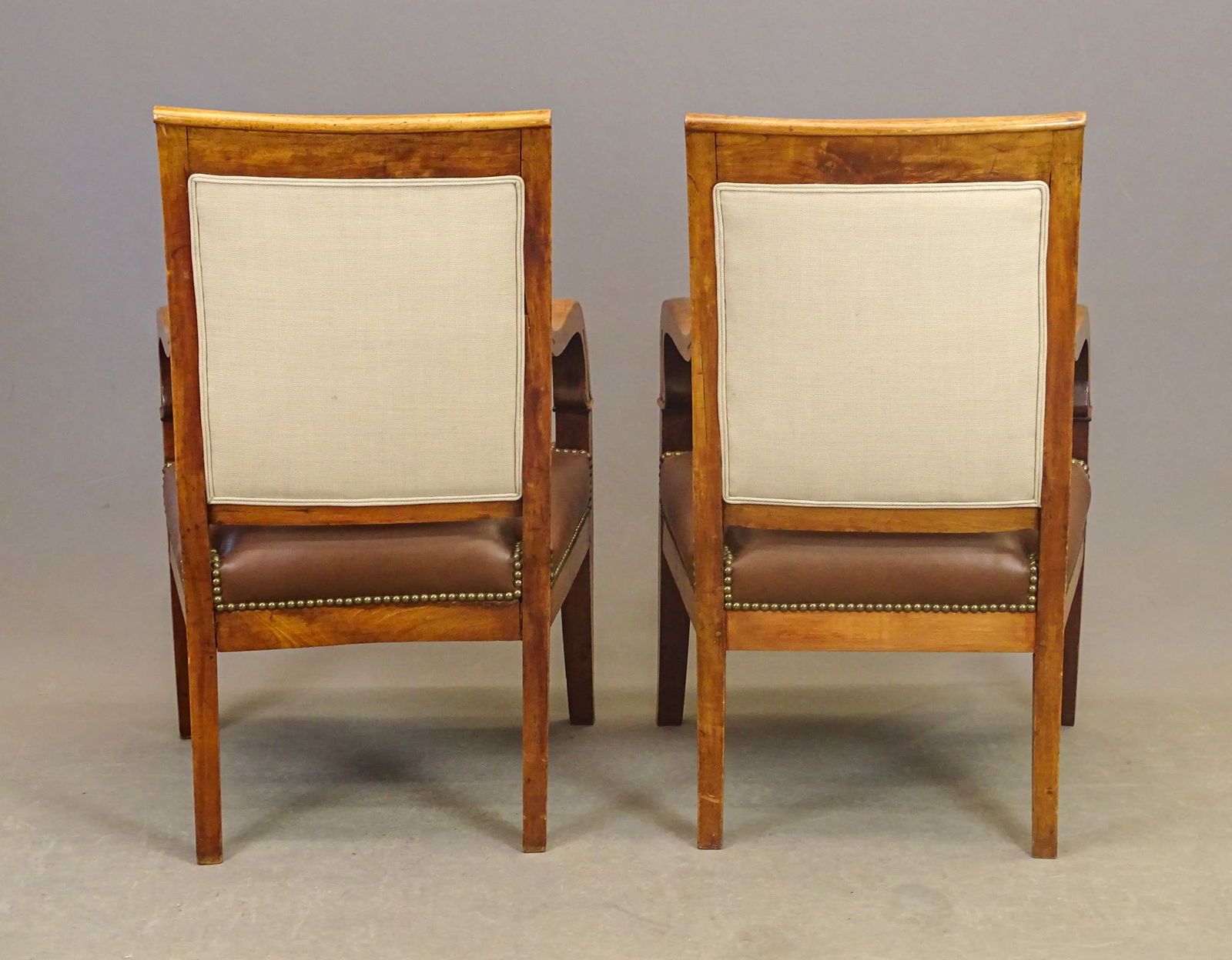 Pair 19th c. Fauteuil Chairs - 6