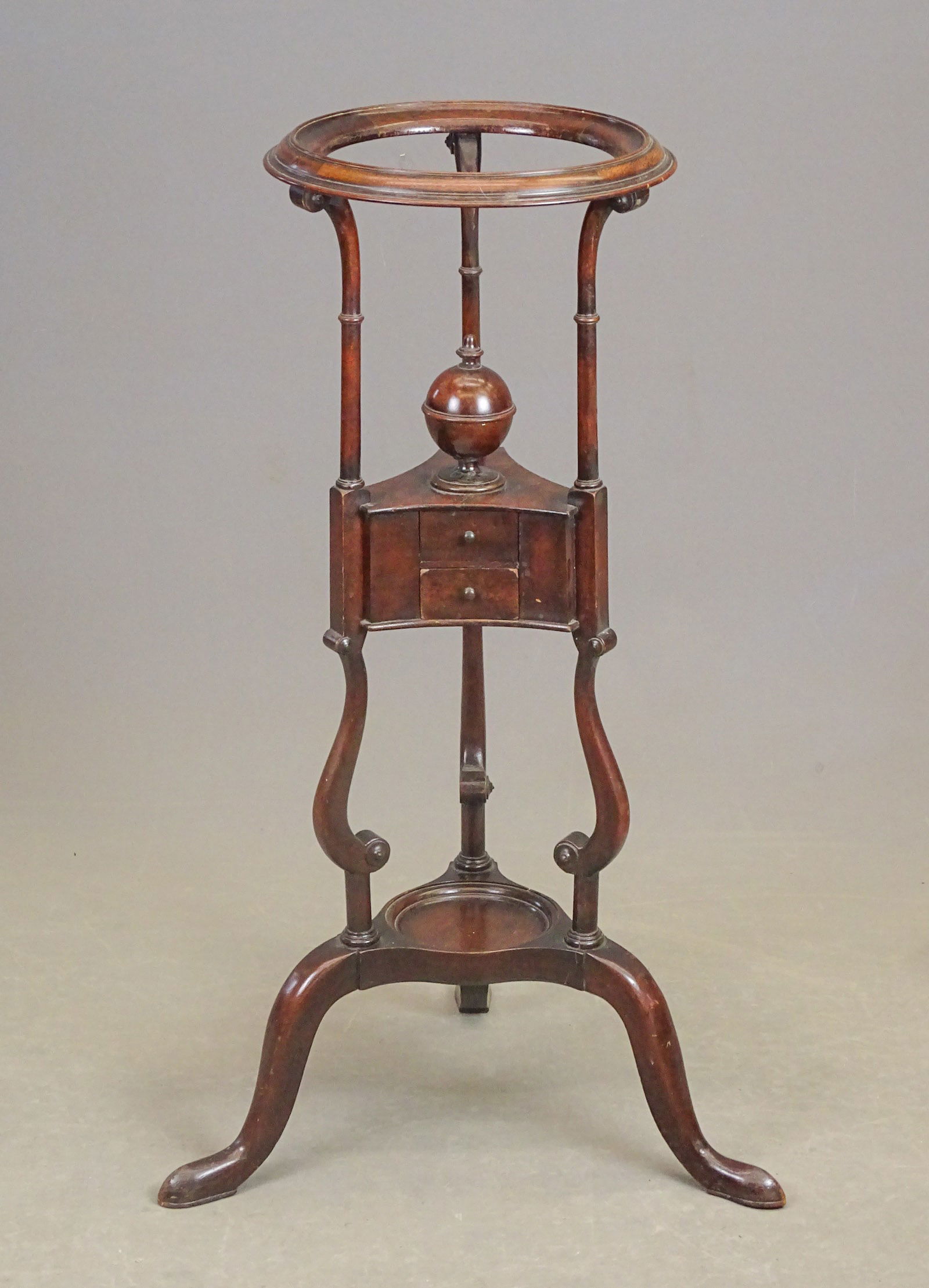 Mahogany Kettle Stand: Mahogany kettle stand. 32" Ht..