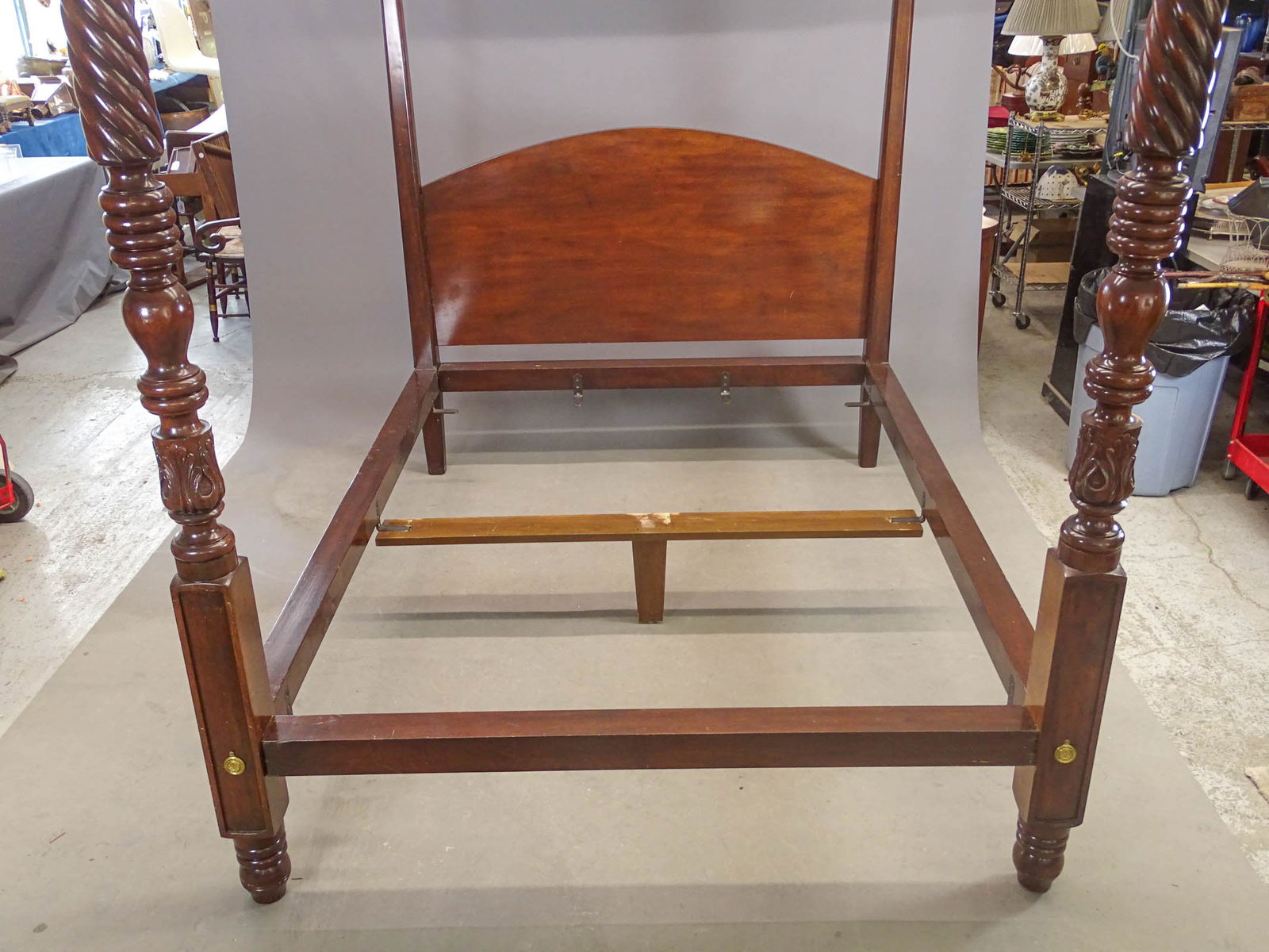 Mahogany Four Poster Bed - 5