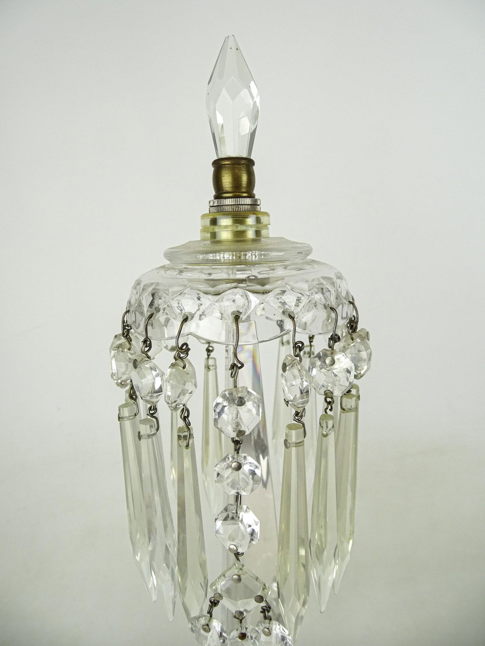 Pair Crystal Candelabra - 3