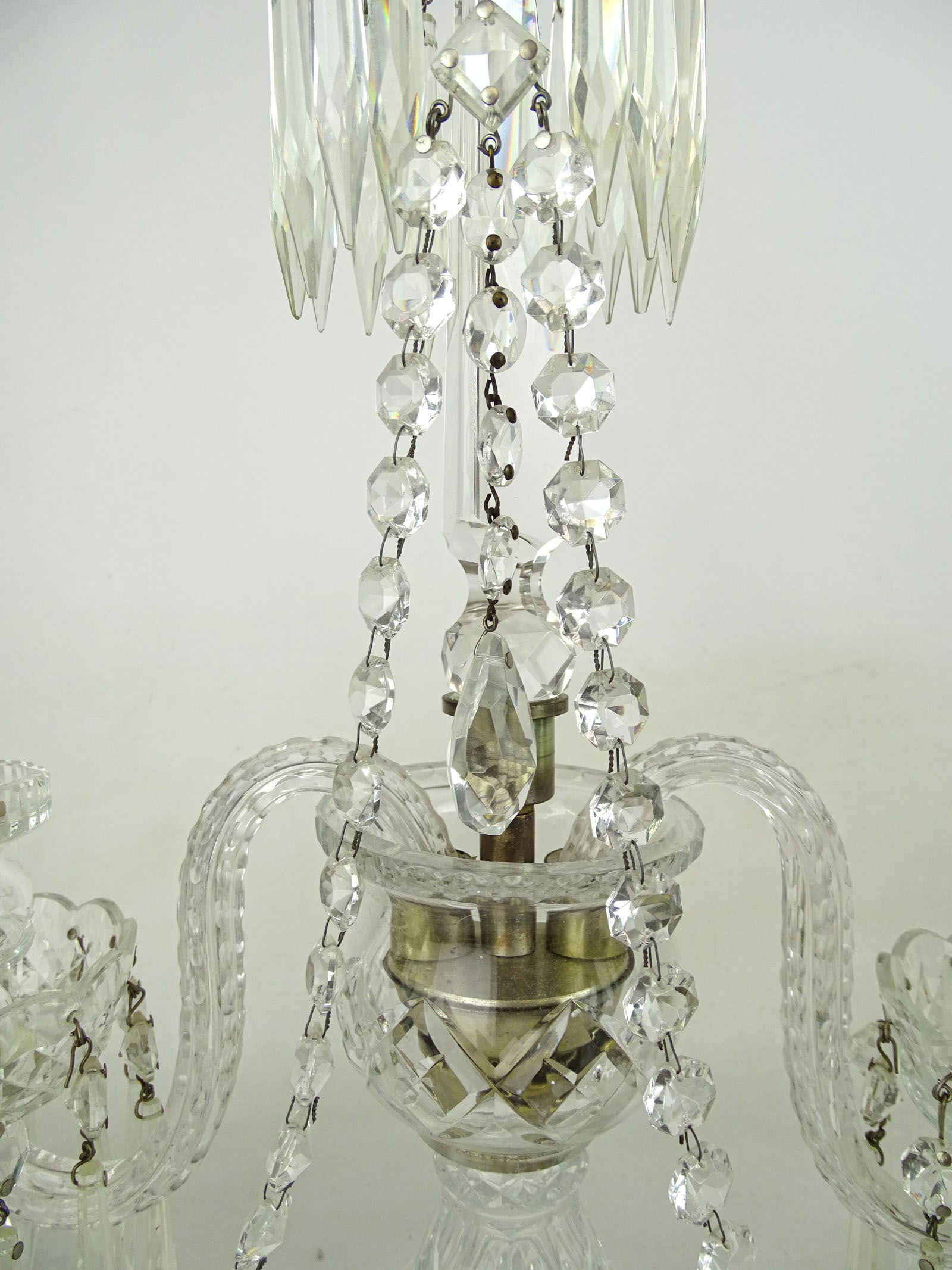 Pair Crystal Candelabra - 4