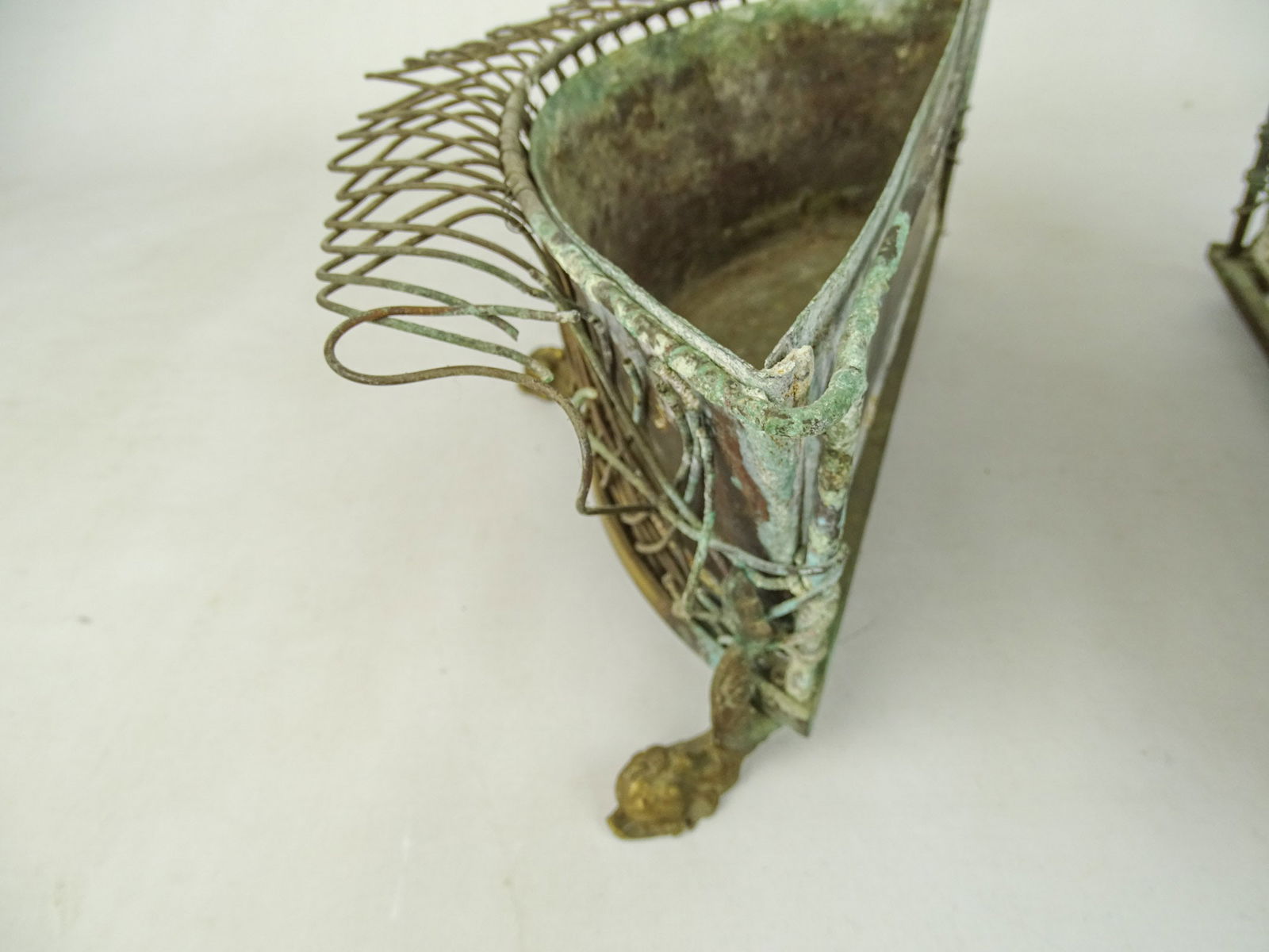 Pair French Brass Planters - 6