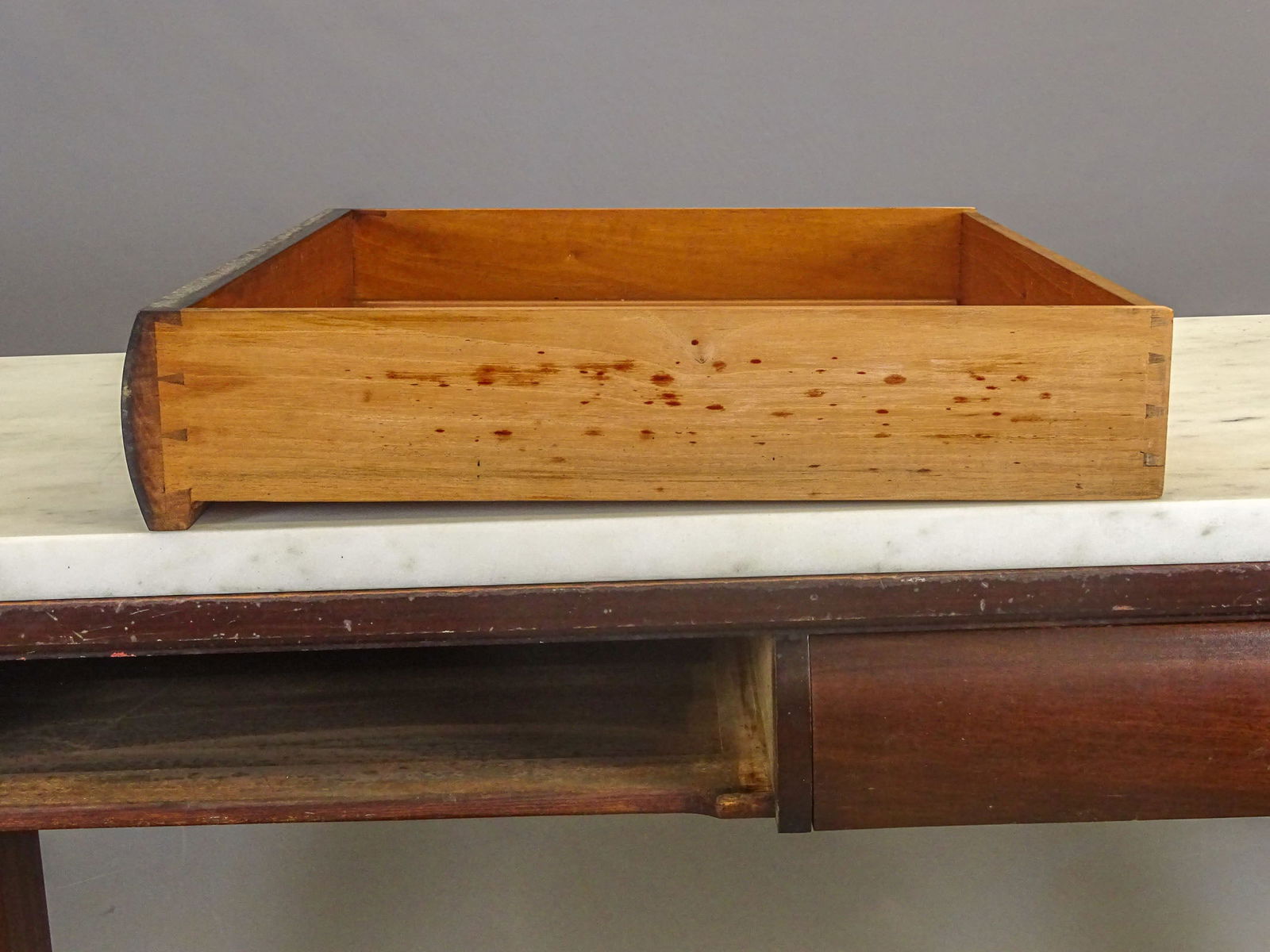 19th c. Mahogany Marble Top Server - 6