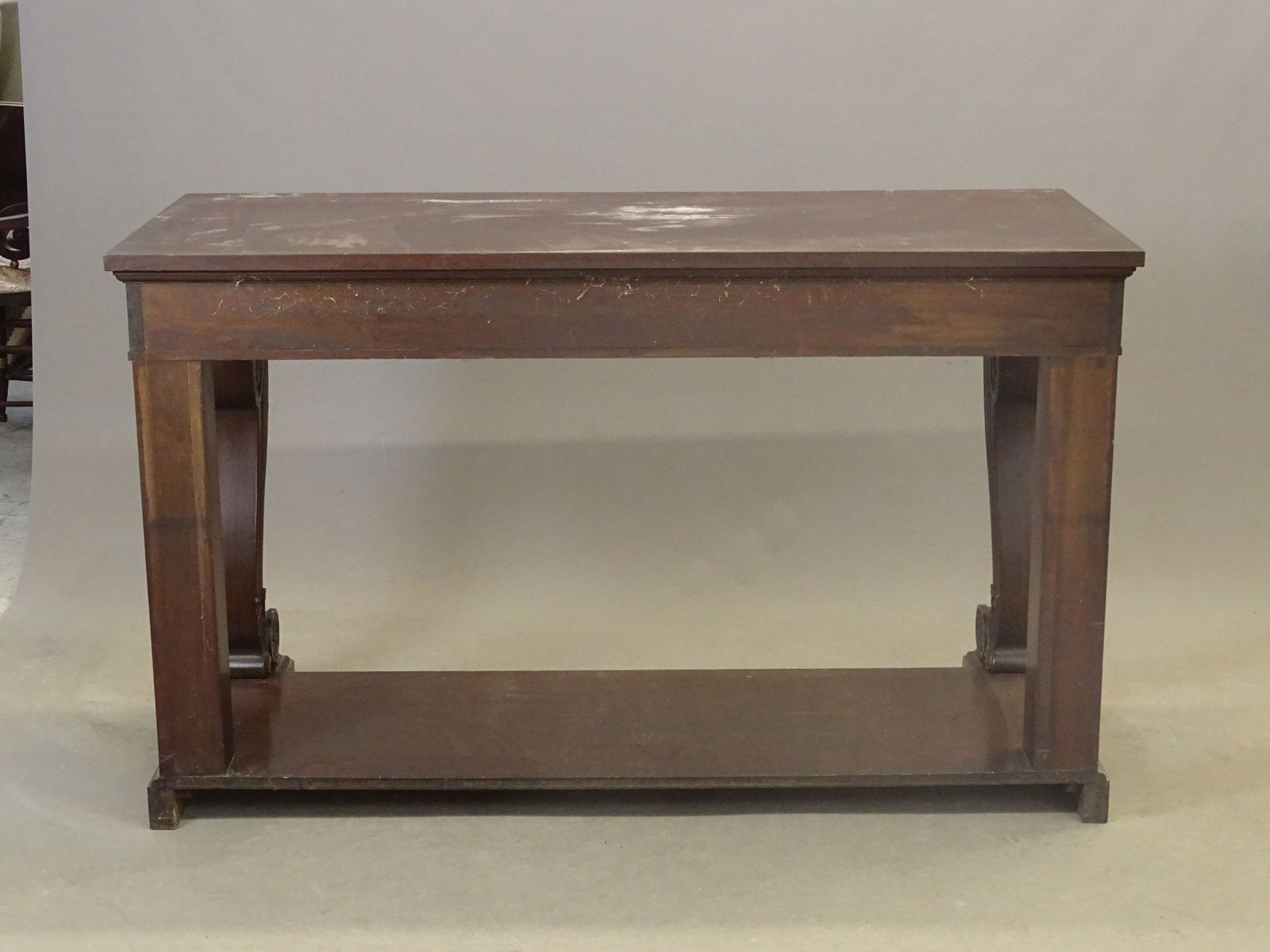 19th c. Mahogany Marble Top Server - 7