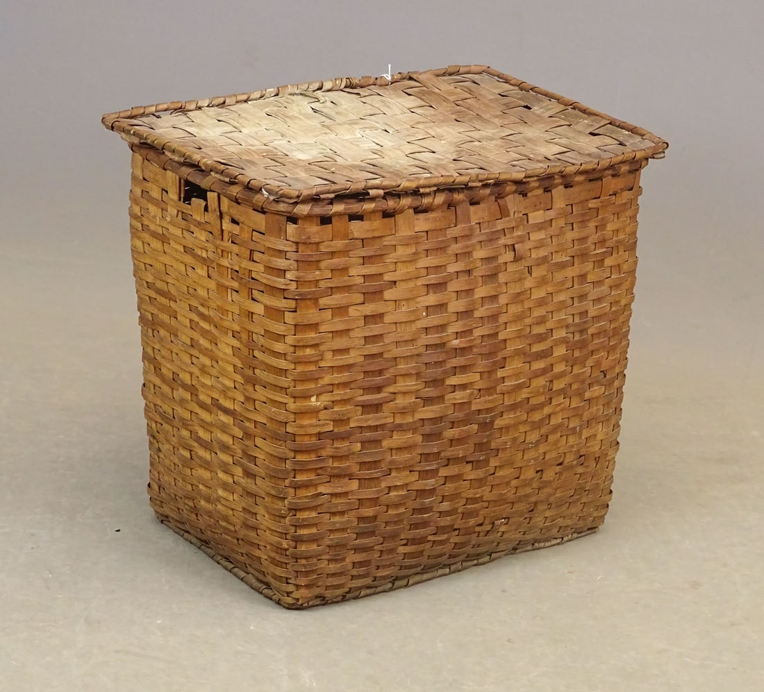 19th c. Lidded Storage Basket (1 of 5)