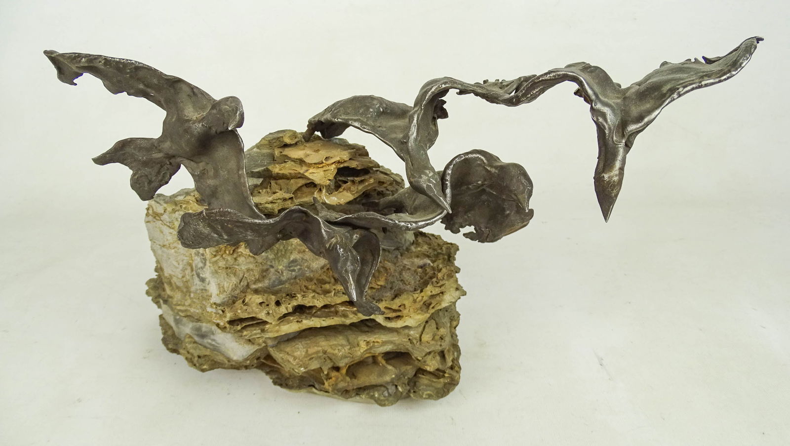 Birdstone Abstract Sculpture: Birdstone abstract sculpture. Signed back. 16" x 8" x 10".