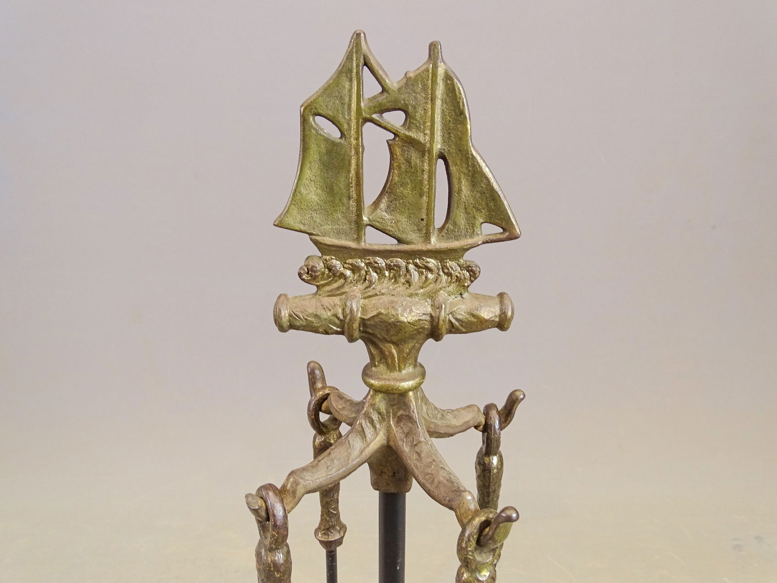 Sailing Ship Andirons and Firetools - 5