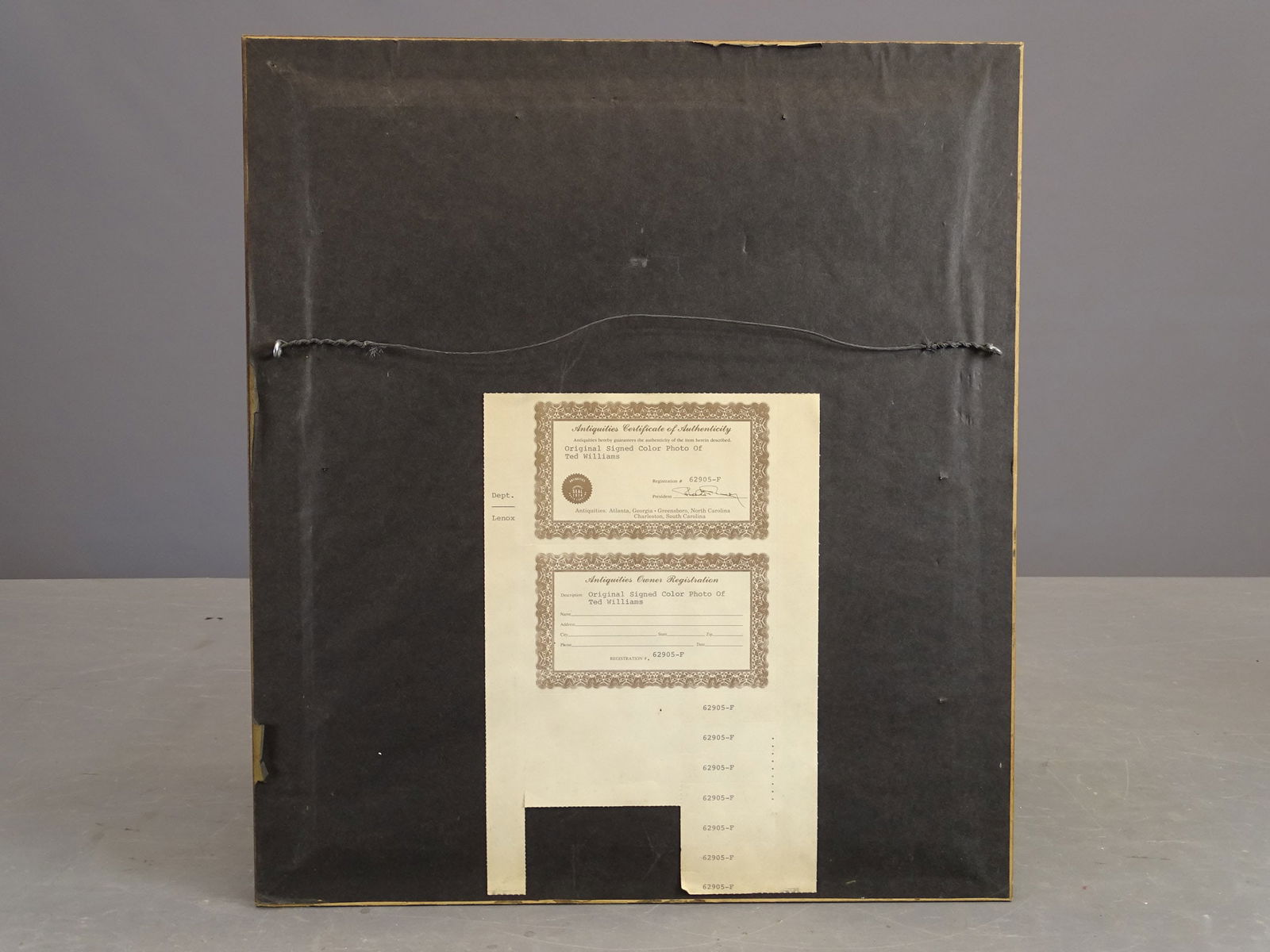 Ted Williams Autographed Photo - 4