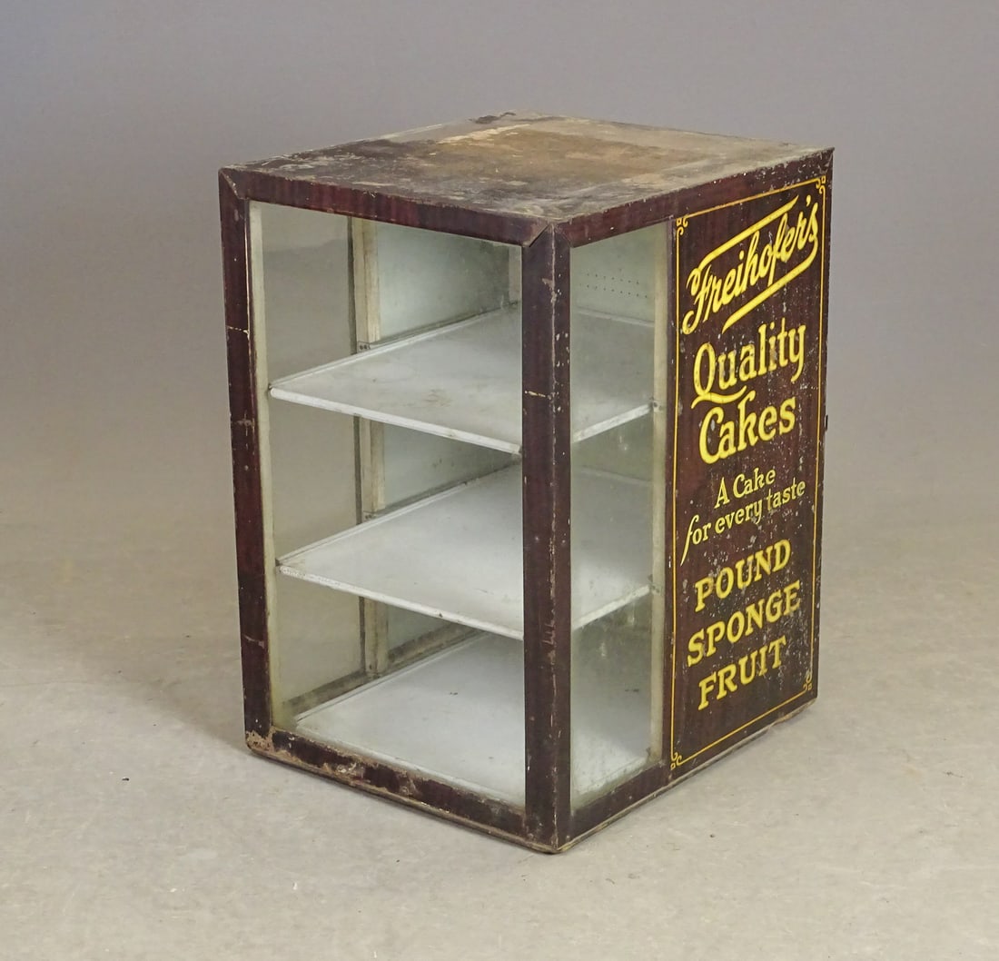 Freihoffers Showcase: Early Freihoffers showcase. 17" x 15" x 23" Ht..