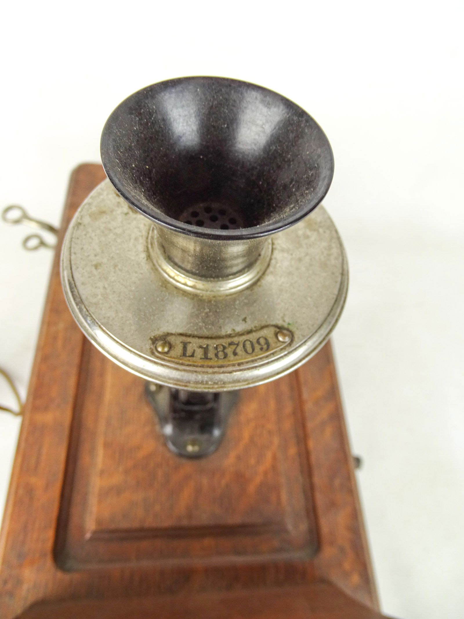Antique Oak Telephone - 2